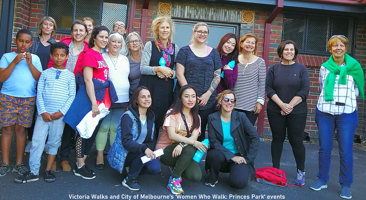 Victoria Walks and City of Melbourne partnered to run walks for local women at Princes Park 2019